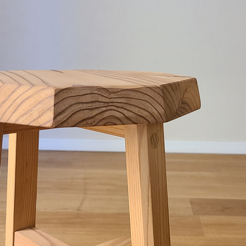 自然素材たっぷり八角形の椅子 花台 キッチン スツール インテリア雑貨