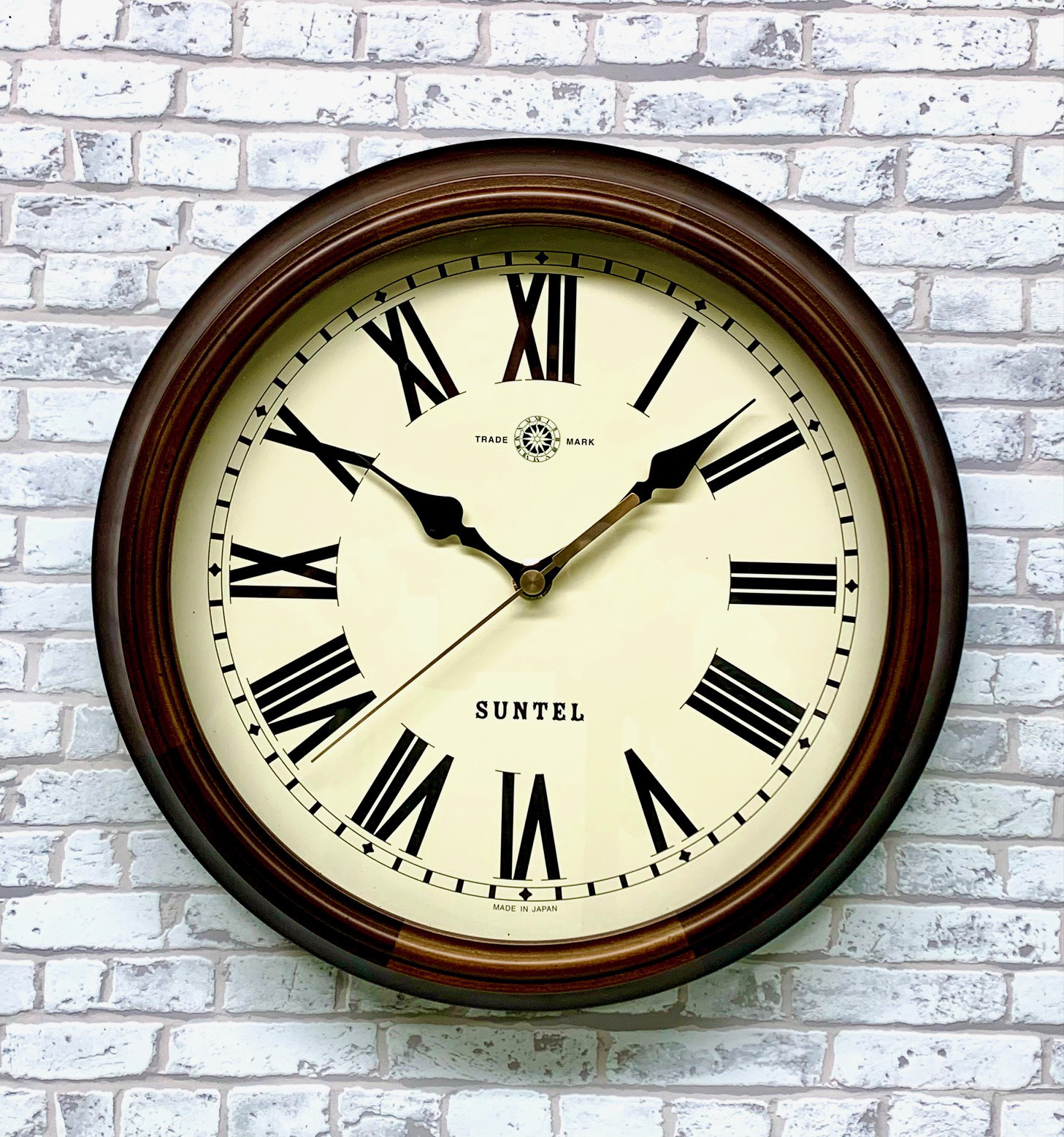 日本製　天然木ＥＵスタイルのクラシカル掛け時計 （ローマ）QL714_R　（電波時計への変更可）