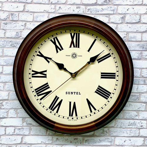 日本製 天然木EUスタイルのクラシカル掛け時計 （ローマ）QL714_R