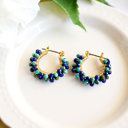 エメラルド ピアス（フープ） の人気通販｜Creema(クリーマ) 国内最大