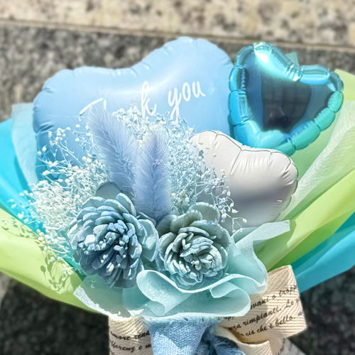 選べる4色 フラワーバルーンブーケミニ｜卒業｜発表会|お祝いに｜名