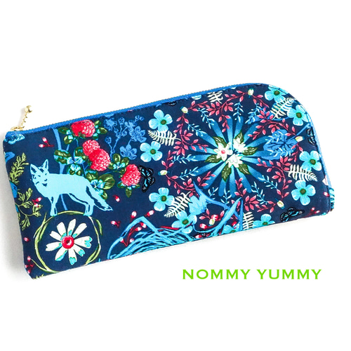 nammyページ L字ファスナー長財布 Blue Forest ＊484＊ 長財布 nommy yummy
