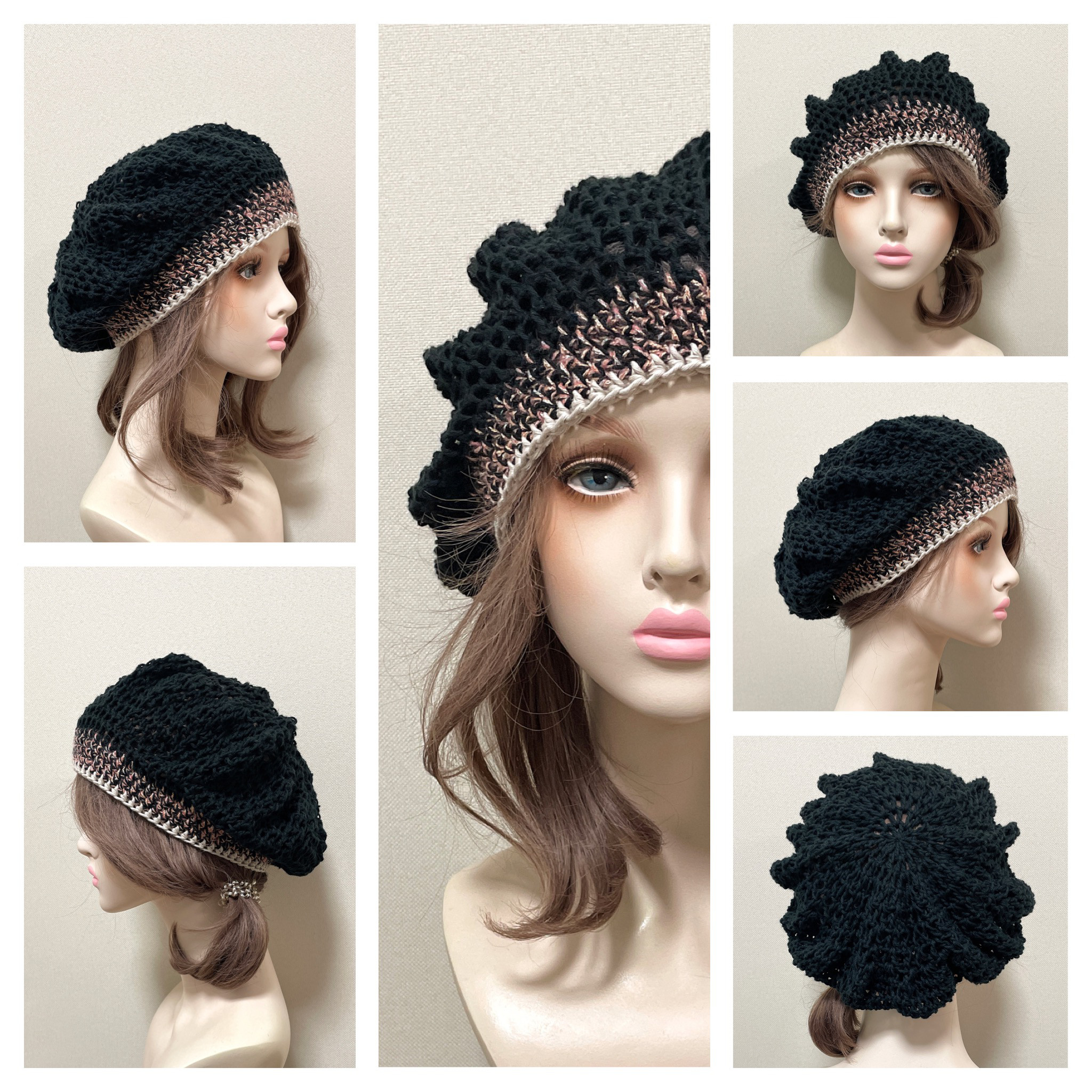 ゆったりベレー帽Ｌ＊オールシーズン＊⑤