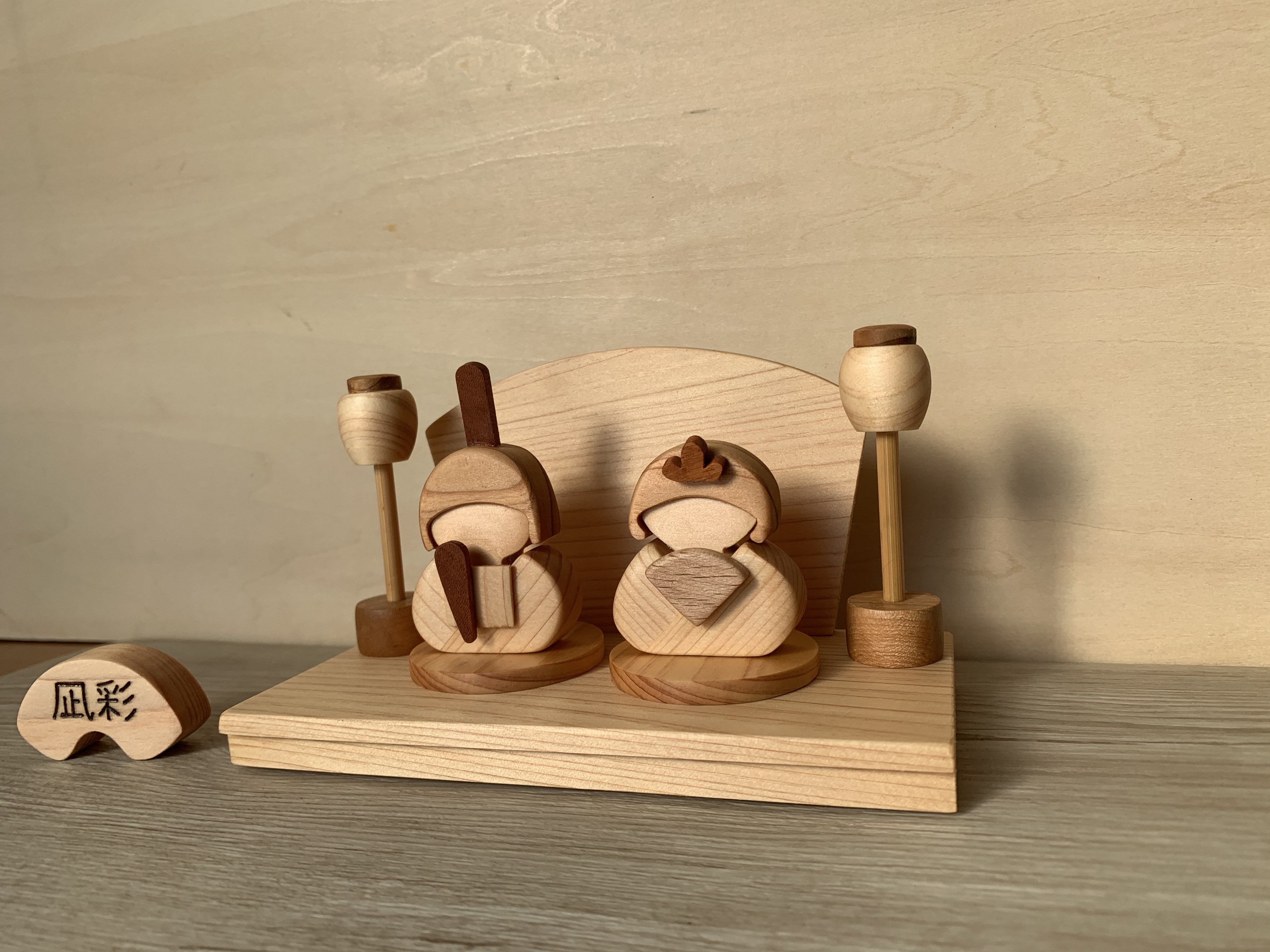 2025新作　木製ちいさなお雛様～ひな祭り・初節句・節句・お祝い・雛人形・桃の節句・ひな人形・名前プレート～