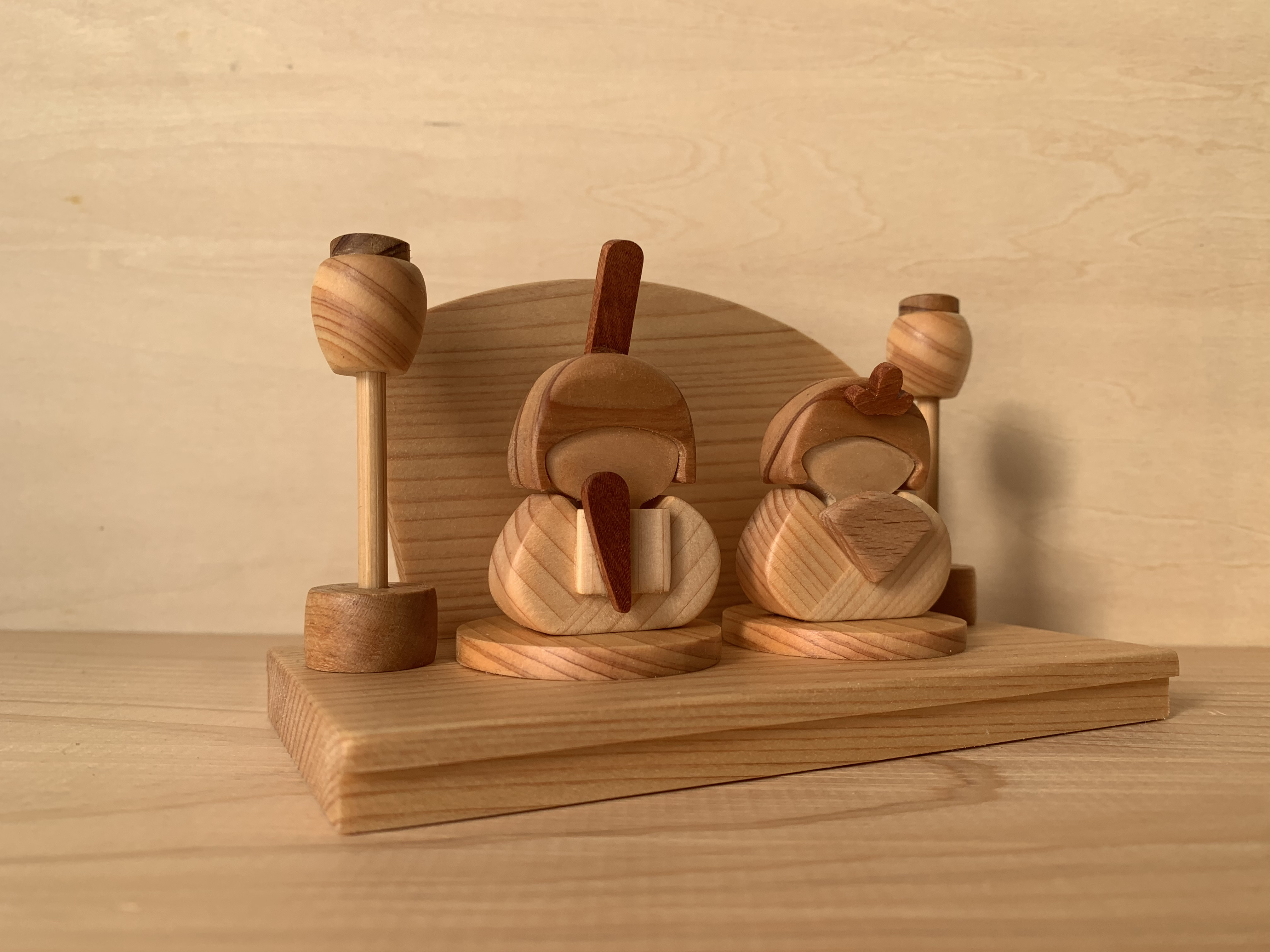 2025新作　木製ちいさなお雛様～ひな祭り・初節句・節句・お祝い・雛人形・桃の節句・ひな人形・名前プレート～