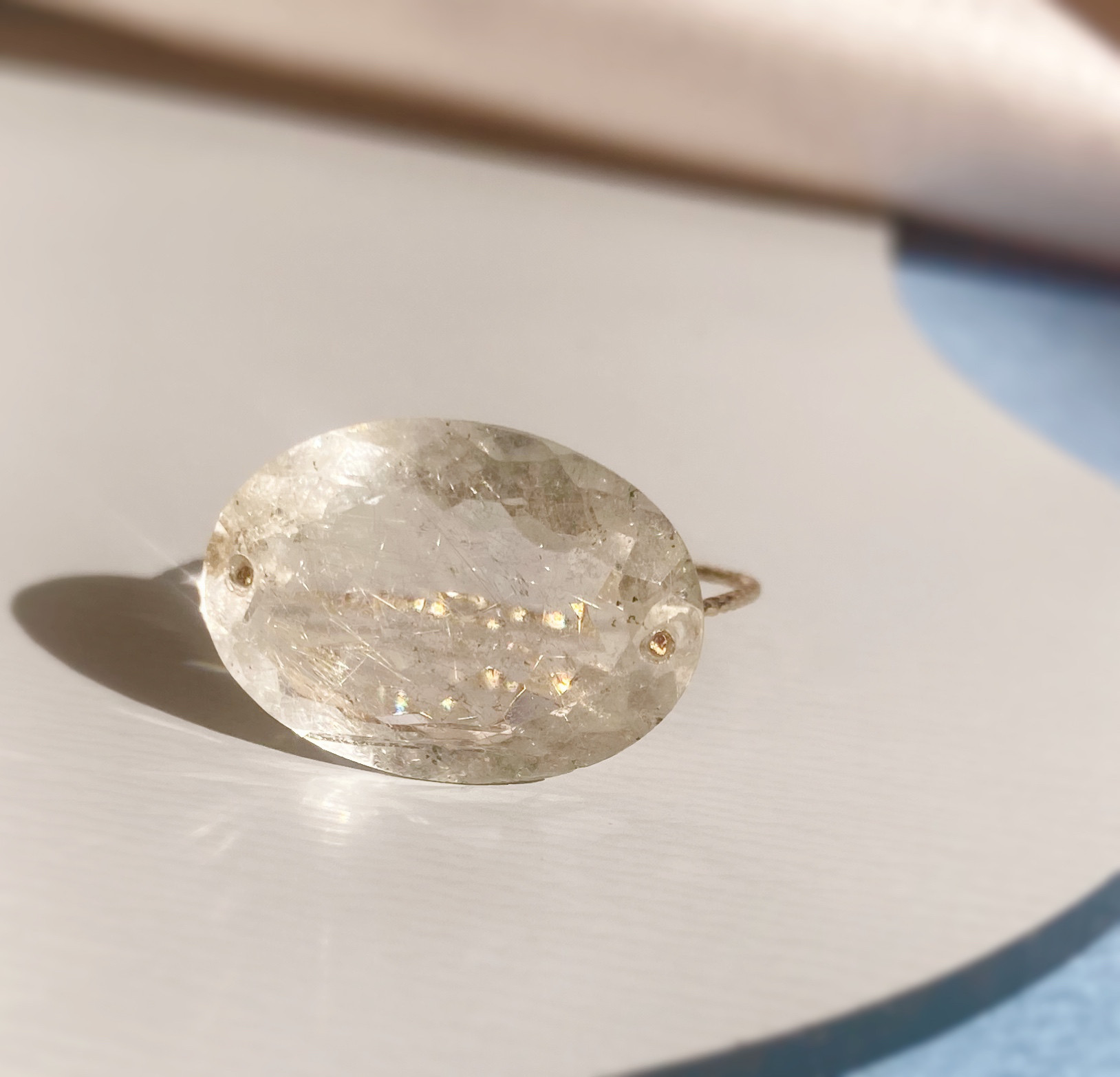 Prana candy gem ✴︎大粒ゴールデンルチルクォーツ✴︎k14gfリング