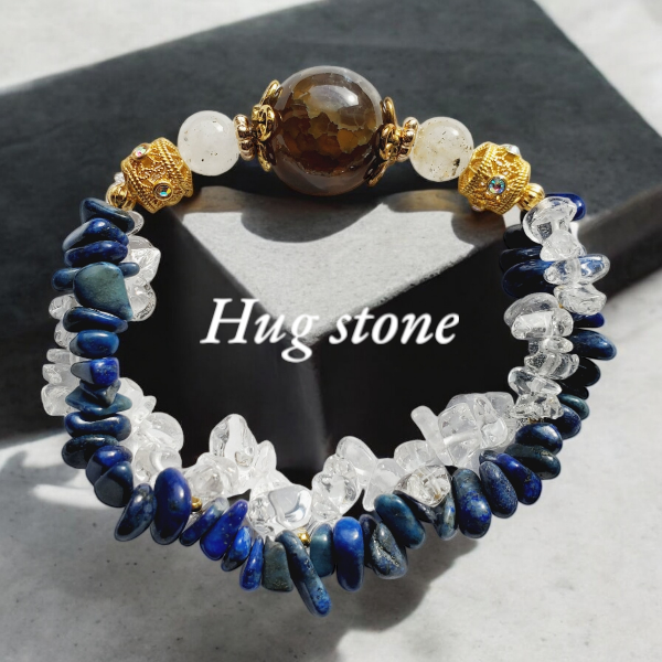 【青龍◆ドラゴンアゲート】天然石ブレスレット ラピスラズリ パイライトイインクォーツ