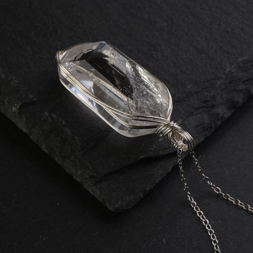 天然石クリスタル ワイヤーペンダント 穴無し】ワイヤーラッピング✨水晶ポイントペンダントの作り方