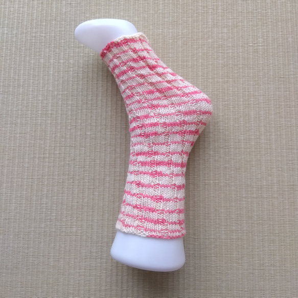 ２wayレッグウォーマー☆ピンクゼブラ色＊洗濯機OK 3枚目の画像