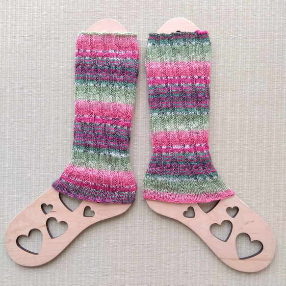 ２wayレッグウォーマー☆パプリカ色＊洗濯機OK 5枚目の画像