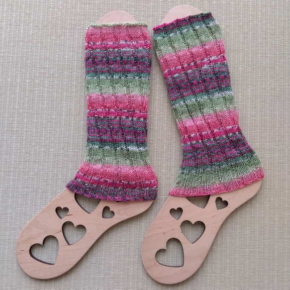 ２wayレッグウォーマー☆パプリカ色＊洗濯機OK 2枚目の画像