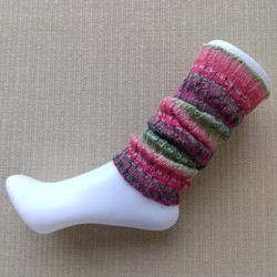 ２wayレッグウォーマー☆パプリカ色＊洗濯機OK 4枚目の画像