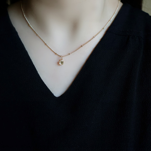 【4wayで大活躍】ミモザカラー セット 14kgf ネックレス シトリン ペリドット 春色 金属アレルギー対応 ギフト 11枚目の画像