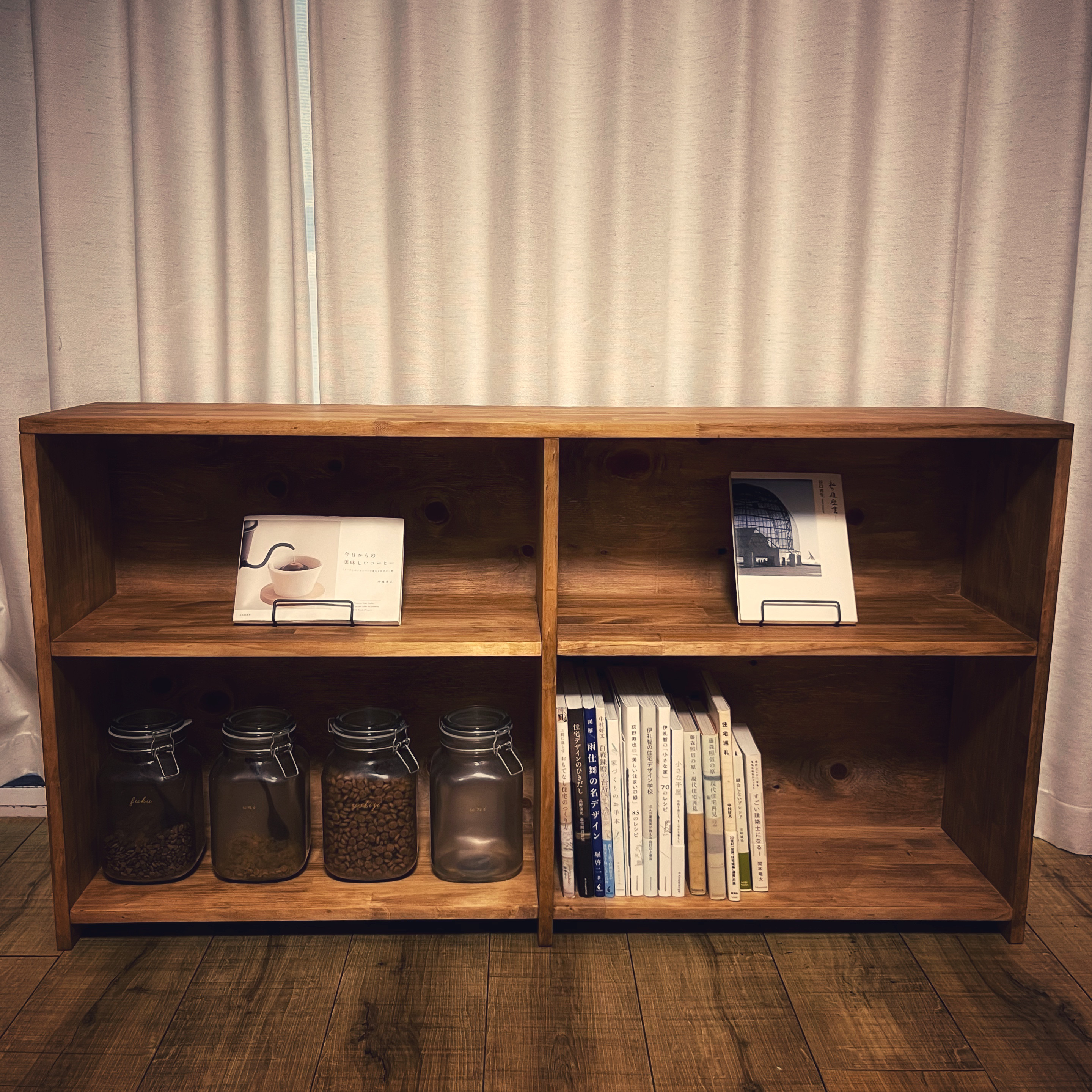 大容量☆本棚  〖 W1200 D260 H650 〗サイズオーダー可☆棚板の増減も可☆お気軽にご相談ください