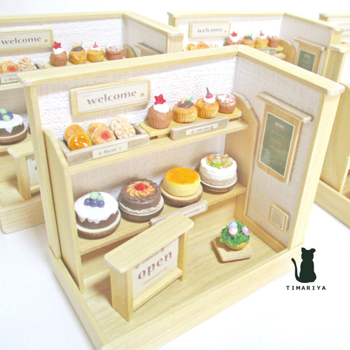 手のひらのケーキ屋さん ミニチュア・ミニチュアフードw10.5㎝×D6.5