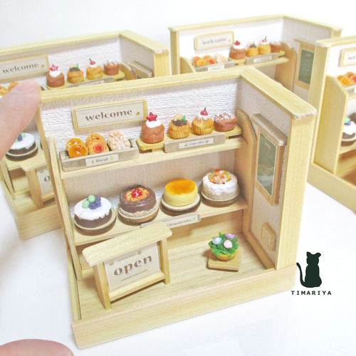 手のひらのケーキ屋さん ミニチュア・ミニチュアフードw10.5㎝×D6.5 
