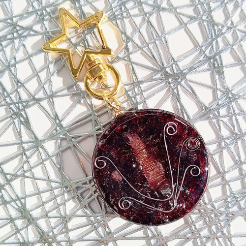 そしじ』ガーネット☆オルゴナイトネックレス✨波動入り✨ ネックレス
