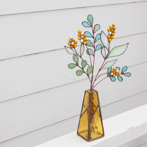 ステンドグラスのミモザのスワッグ スワッグ Unit Glass Studio 通販