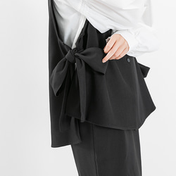 【全３色】洗えるセレモニーベスト サイドリボン ノーカラーAラインベスト 25038 10枚目の画像