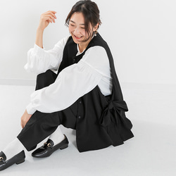 【全３色】洗えるセレモニーベスト サイドリボン ノーカラーAラインベスト 25038 9枚目の画像