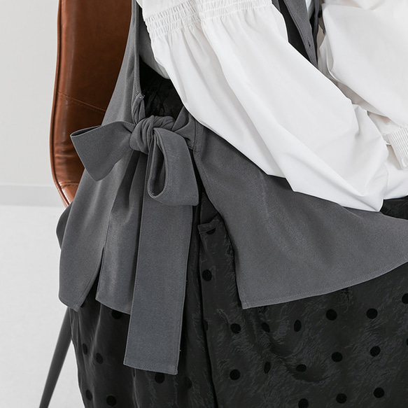 【全３色】洗えるセレモニーベスト サイドリボン ノーカラーAラインベスト 25038 20枚目の画像