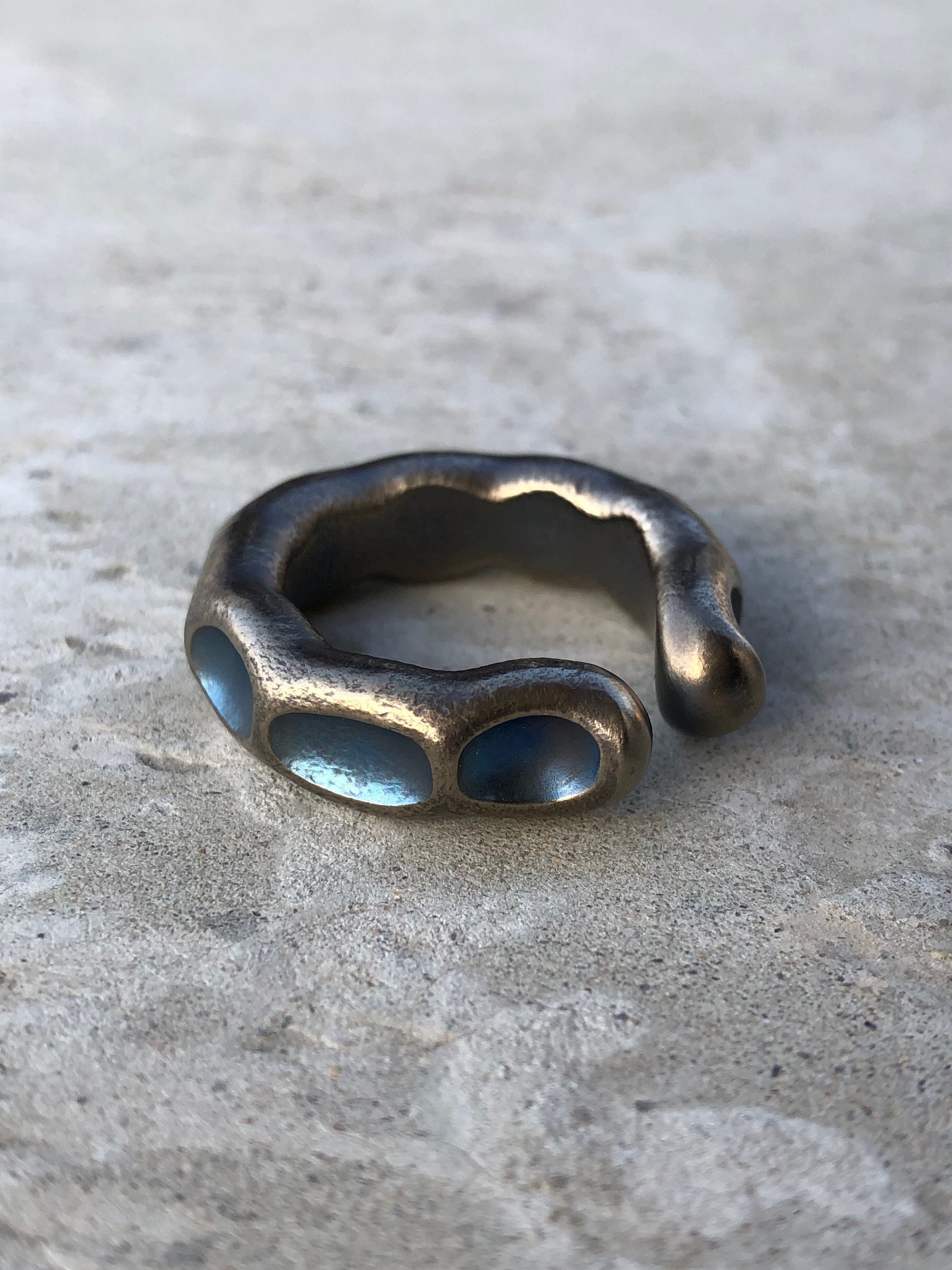 titanium royal ear cuff 30 純チタン製イヤーカフ ゴールド アンティーク調