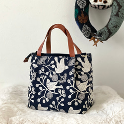 ⚮̈ミナペルホネン tambourine navy シプリバッグ ドローストリング 