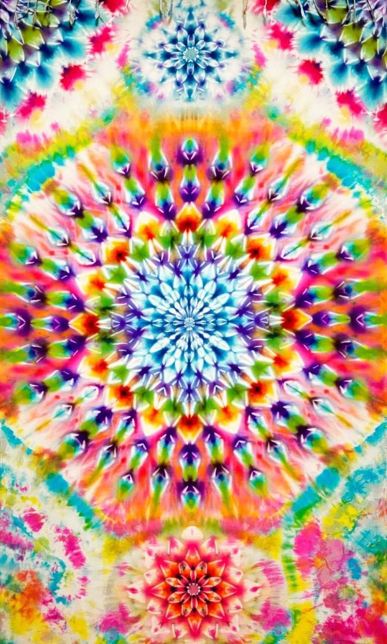 タイダイ染め タペストリー 曼荼羅 紅孔雀 HD23-15