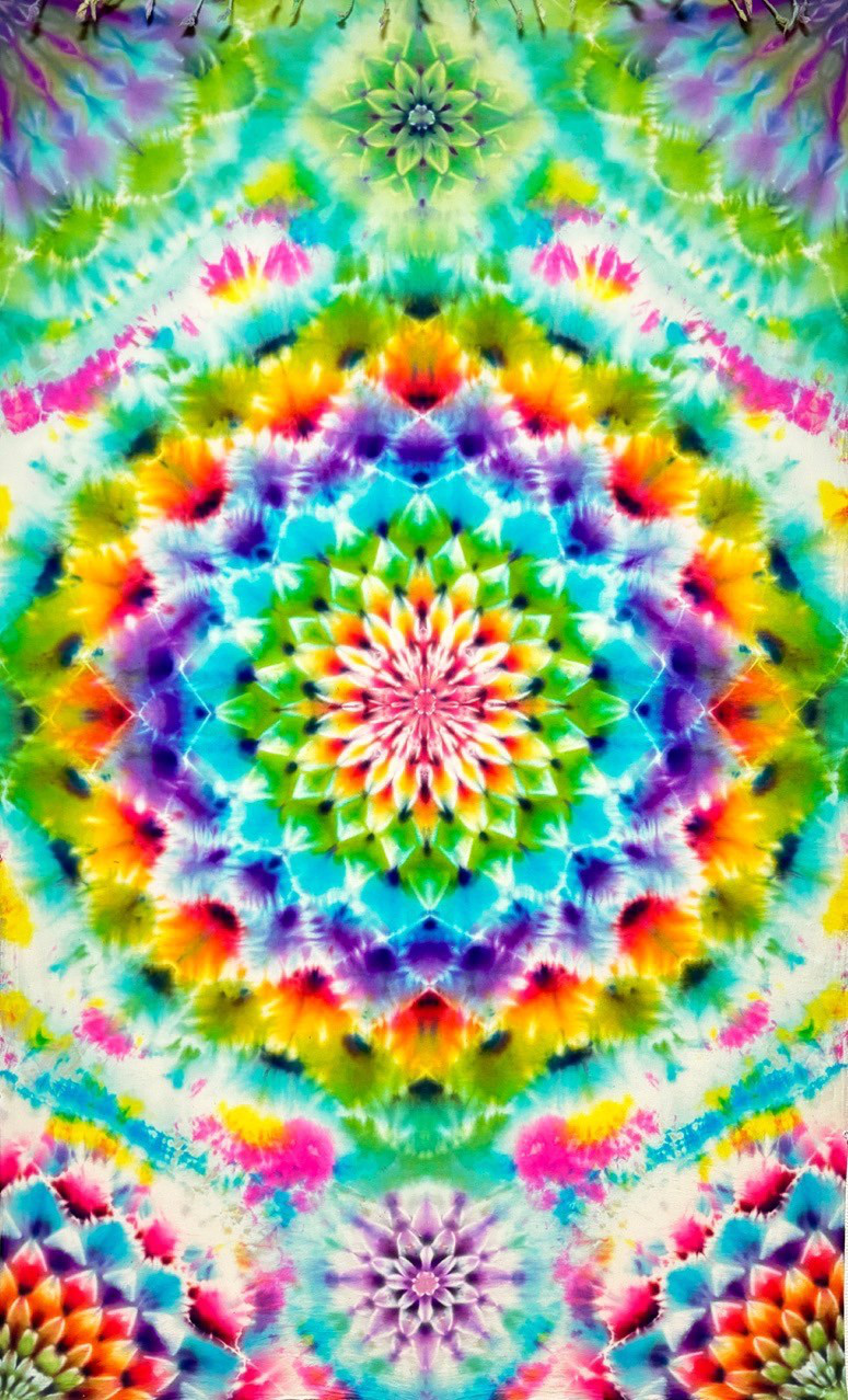 タイダイ染め タペストリー 曼荼羅 "光" HD23-16