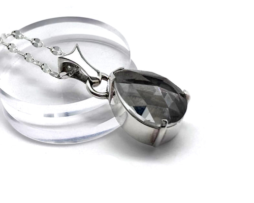 遺骨ネックレス 水晶/シルバー925/遺髪、乳歯も可/手元供養/シルバー