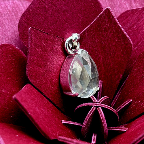 遺骨ネックレス 水晶/シルバー925/遺髪、乳歯も可/手元供養/シルバー