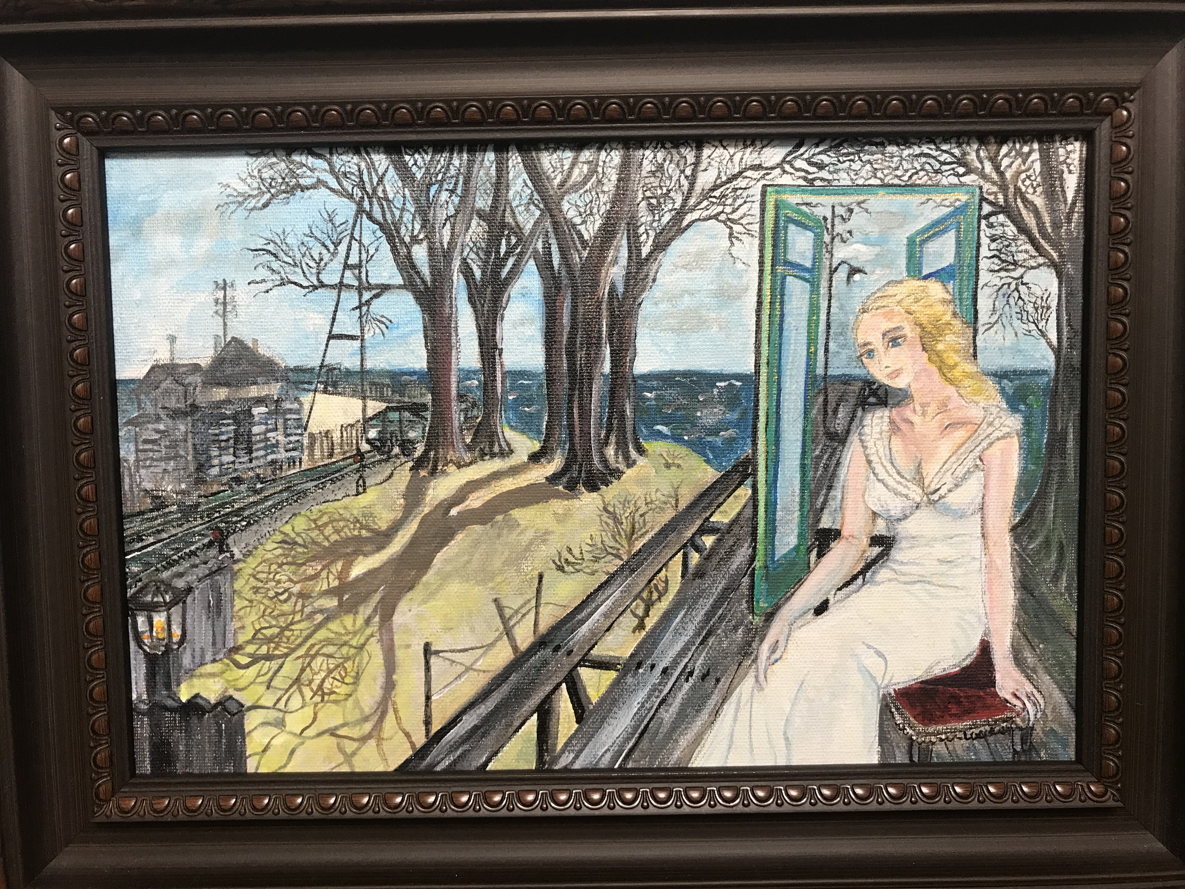 シェルリアリズム運命の女性絵画ペイントアクリル画 シェルリアリズム運命の女性絵画ペイントアクリル画 絵画