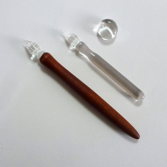 ウッドガラスペン プレミアム TWIN GIFT　WGP-２ TW-GIFT (ブラウン) 2枚目の画像