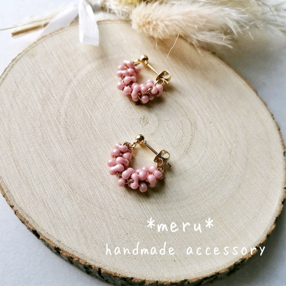 No.225 チェコビーズ ファルファーレのピアス ハンドメイド No.225 チェコビーズ ファルファーレのピアス ハンドメイド - メルカリ