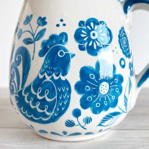 新作】ミルクピッチャー 〜Jardín〜 004SB ミルクピッチャー 陶工房