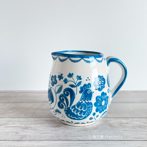 新作】ミルクピッチャー 〜Jardín〜 004SB ミルクピッチャー 陶工房