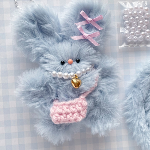 モールドールDIY手作りキット♡カバンセット♡ミストブルー×ピンク