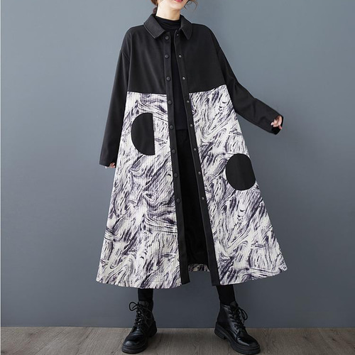大きいサイズ コート アウター ゆったり レディース 秋冬 春 新品 長袖 