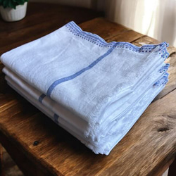 手紡ぎ手織り/93cm×170cm/ガムチャタオル/カディ/インド 1枚目の画像