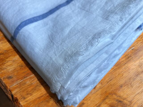 手紡ぎ手織り/93cm×170cm/ガムチャタオル/カディ/インド 12枚目の画像