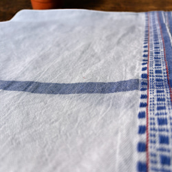 手紡ぎ手織り/93cm×170cm/ガムチャタオル/カディ/インド 4枚目の画像