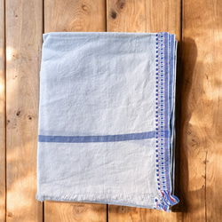 手紡ぎ手織り/93cm×170cm/ガムチャタオル/カディ/インド 2枚目の画像