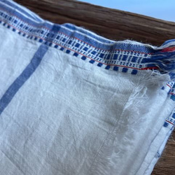 手紡ぎ手織り/93cm×170cm/ガムチャタオル/カディ/インド 11枚目の画像