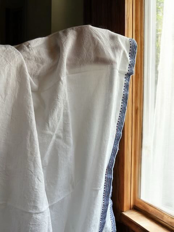 手紡ぎ手織り/93cm×170cm/ガムチャタオル/カディ/インド 10枚目の画像