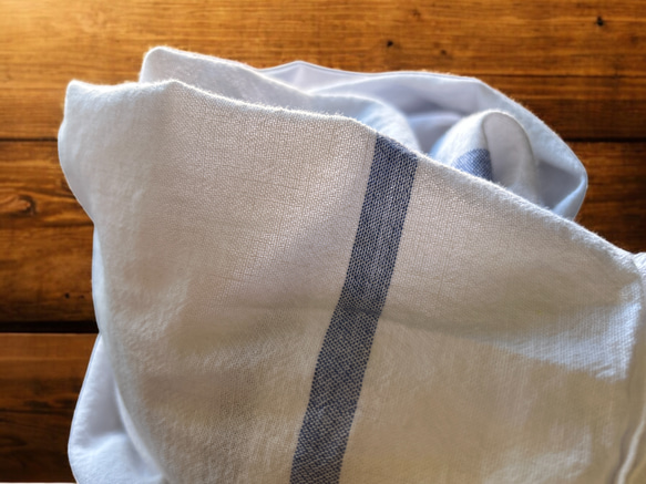 手紡ぎ手織り/93cm×170cm/ガムチャタオル/カディ/インド 8枚目の画像