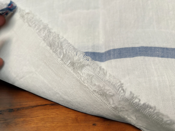 手紡ぎ手織り/93cm×170cm/ガムチャタオル/カディ/インド 7枚目の画像