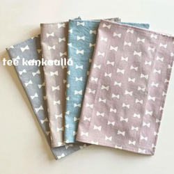 ランチョンマット 25×30 ３枚組　ニュアンスカラー　リボン　給食ナフキン ランチョンマット 25×30 3枚組ニュアンスカラーリボン給食ナフキン