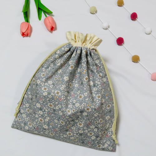 ☆送料無料☆上品可愛い♡花柄♡フリルつき♡ヌビレッスンバッグ