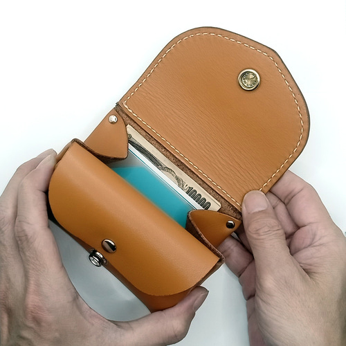本革 レザー ミニウォレット アポロ コンチョ ブラウン 牛革かわいい