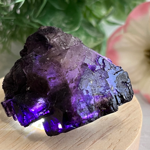 幾何学結晶✳︎ パープル フローライト 蛍石 ラフストーン 原石